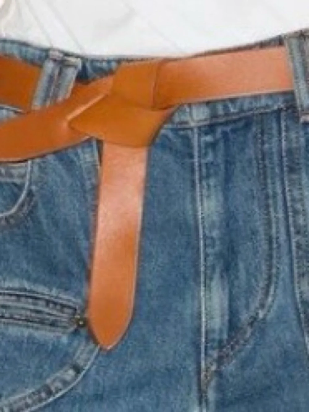 Isabel Marant Lecce Orange Leather Waist Belt.